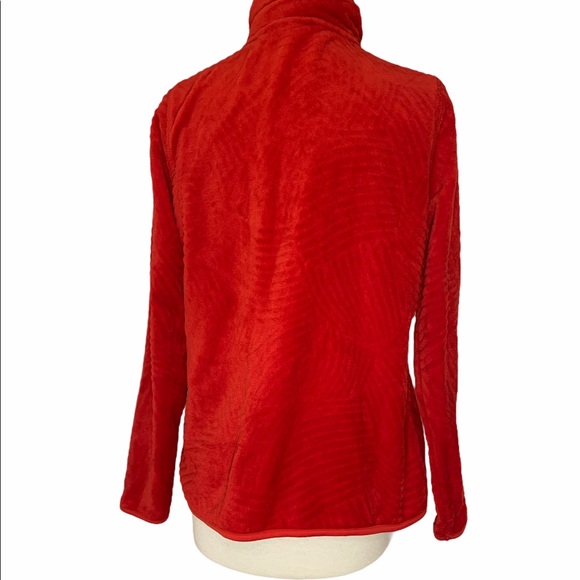 Women's IB Diffusion Fleece Red Zip-up sweater - Picture 3 of 8